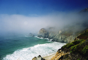Big Sur in fog